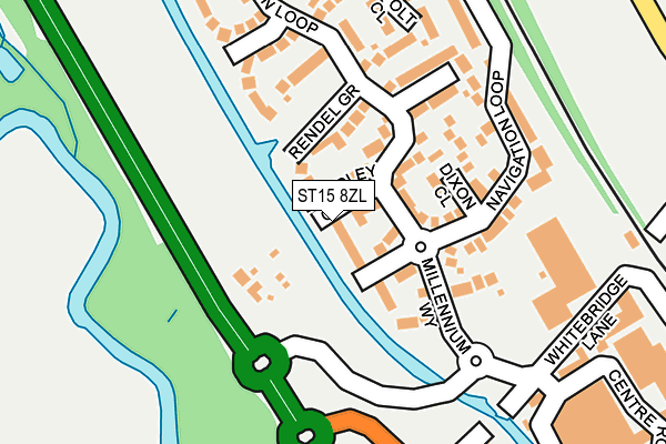 ST15 8ZL map - OS OpenMap – Local (Ordnance Survey)