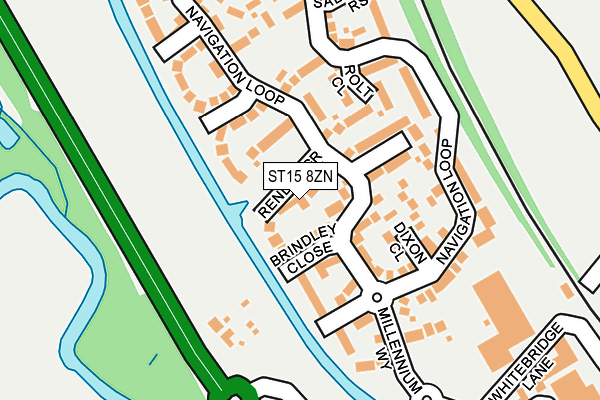 ST15 8ZN map - OS OpenMap – Local (Ordnance Survey)