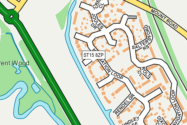ST15 8ZP map - OS OpenMap – Local (Ordnance Survey)