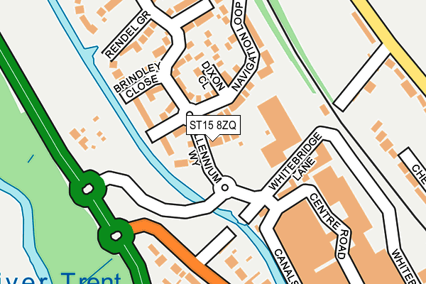ST15 8ZQ map - OS OpenMap – Local (Ordnance Survey)