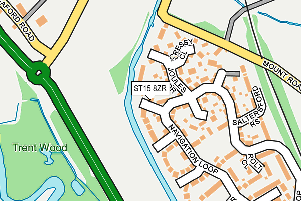 ST15 8ZR map - OS OpenMap – Local (Ordnance Survey)