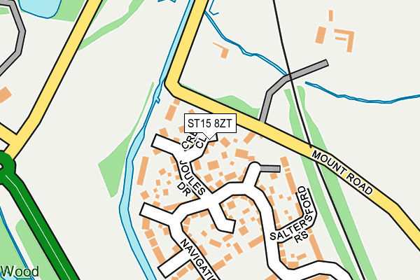 ST15 8ZT map - OS OpenMap – Local (Ordnance Survey)