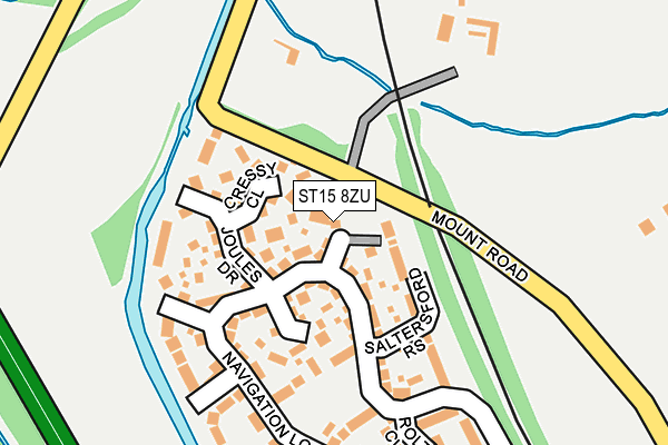 ST15 8ZU map - OS OpenMap – Local (Ordnance Survey)