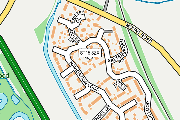 ST15 8ZX map - OS OpenMap – Local (Ordnance Survey)
