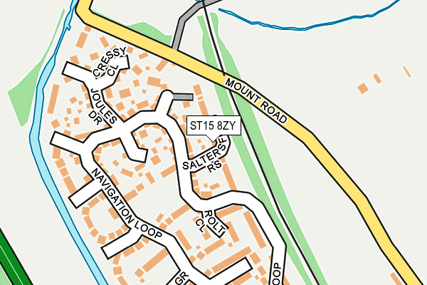 ST15 8ZY map - OS OpenMap – Local (Ordnance Survey)