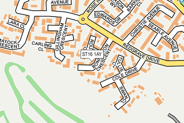 ST16 1AY map - OS OpenMap – Local (Ordnance Survey)