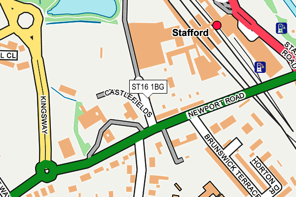 ST16 1BG map - OS OpenMap – Local (Ordnance Survey)