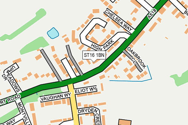 ST16 1BN map - OS OpenMap – Local (Ordnance Survey)