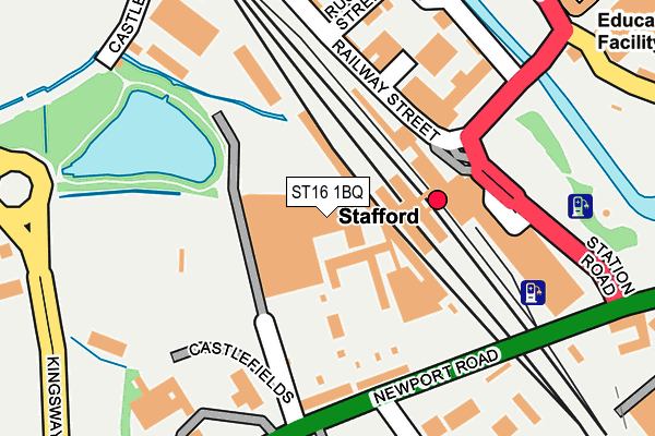 ST16 1BQ map - OS OpenMap – Local (Ordnance Survey)