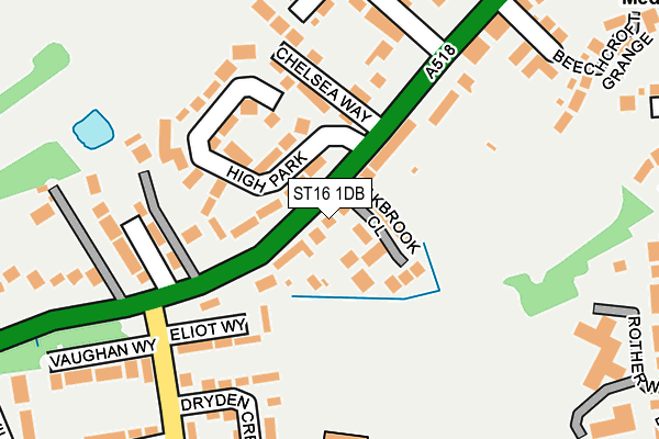 ST16 1DB map - OS OpenMap – Local (Ordnance Survey)