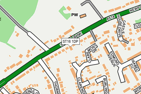 ST16 1DP map - OS OpenMap – Local (Ordnance Survey)