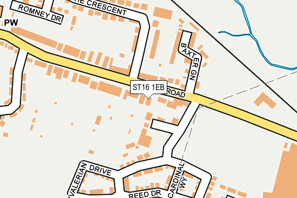 ST16 1EB map - OS OpenMap – Local (Ordnance Survey)
