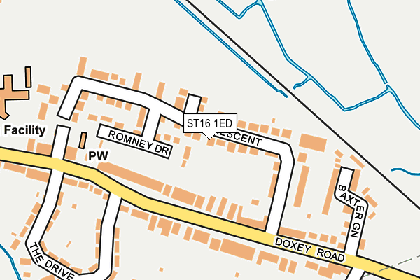 ST16 1ED map - OS OpenMap – Local (Ordnance Survey)