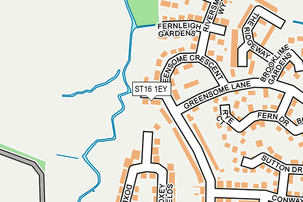 ST16 1EY map - OS OpenMap – Local (Ordnance Survey)