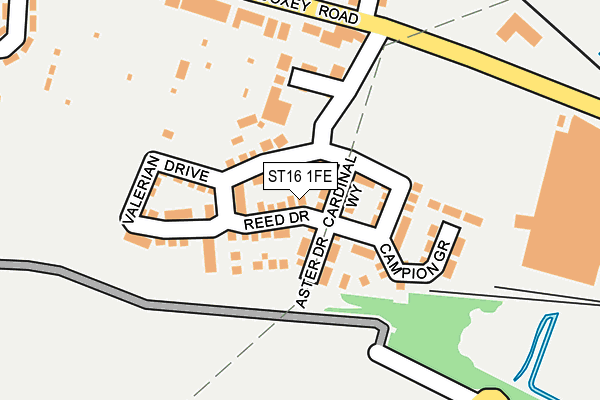 ST16 1FE map - OS OpenMap – Local (Ordnance Survey)