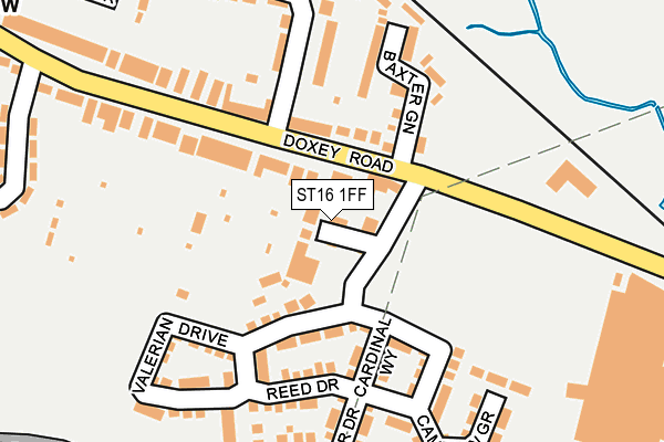 ST16 1FF map - OS OpenMap – Local (Ordnance Survey)