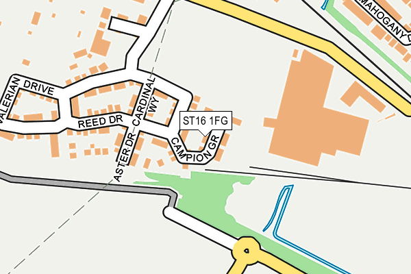 ST16 1FG map - OS OpenMap – Local (Ordnance Survey)