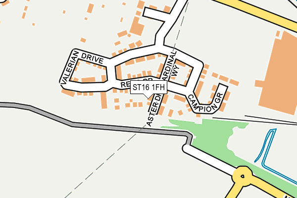 ST16 1FH map - OS OpenMap – Local (Ordnance Survey)