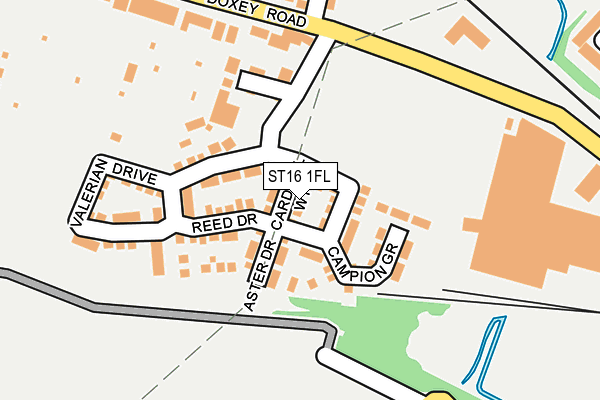 ST16 1FL map - OS OpenMap – Local (Ordnance Survey)