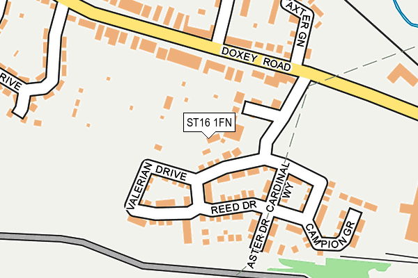 ST16 1FN map - OS OpenMap – Local (Ordnance Survey)
