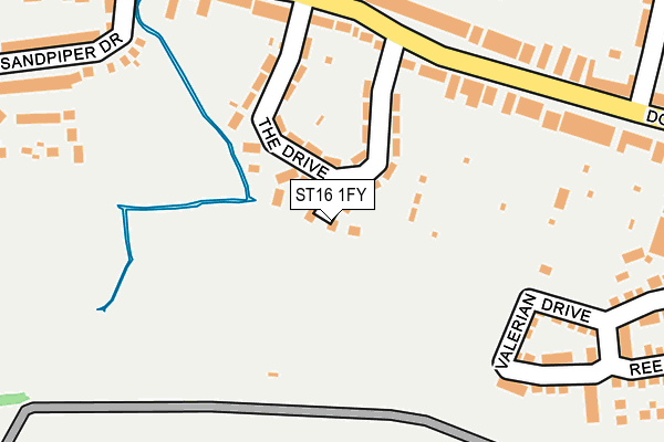 ST16 1FY map - OS OpenMap – Local (Ordnance Survey)