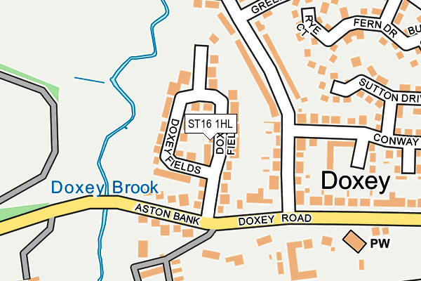 ST16 1HL map - OS OpenMap – Local (Ordnance Survey)