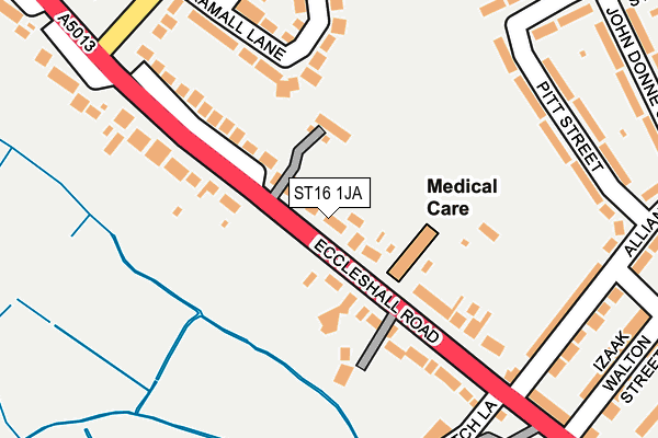ST16 1JA map - OS OpenMap – Local (Ordnance Survey)