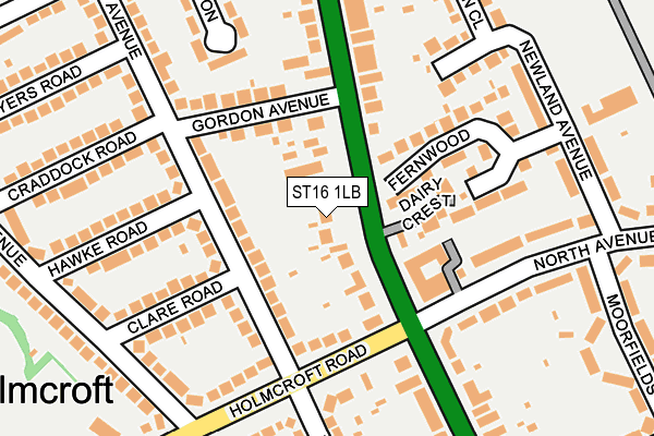 ST16 1LB map - OS OpenMap – Local (Ordnance Survey)