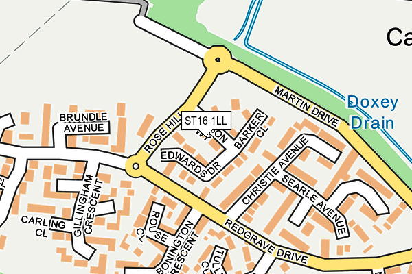 ST16 1LL map - OS OpenMap – Local (Ordnance Survey)