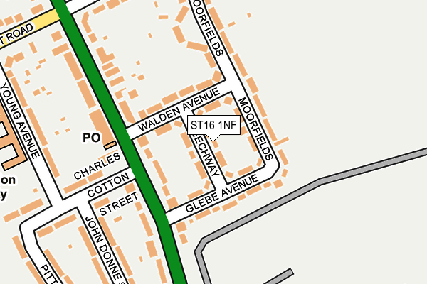 ST16 1NF map - OS OpenMap – Local (Ordnance Survey)