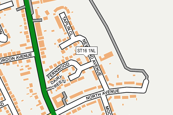 ST16 1NL map - OS OpenMap – Local (Ordnance Survey)