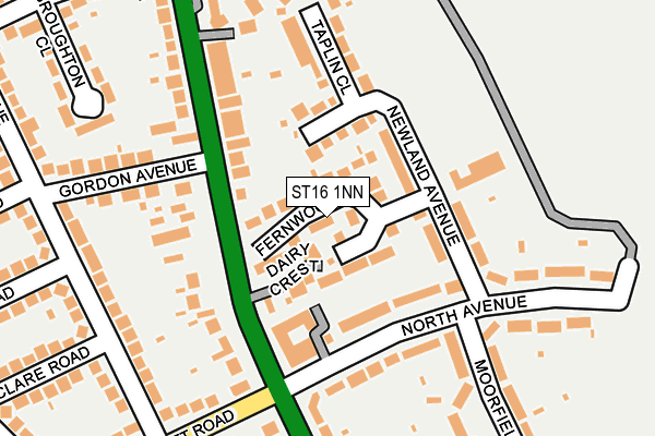ST16 1NN map - OS OpenMap – Local (Ordnance Survey)