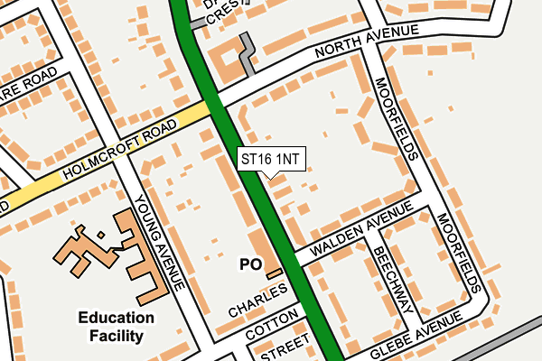 ST16 1NT map - OS OpenMap – Local (Ordnance Survey)