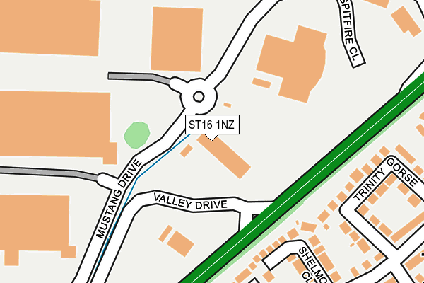 ST16 1NZ map - OS OpenMap – Local (Ordnance Survey)