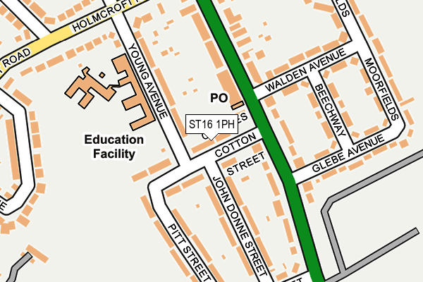 ST16 1PH map - OS OpenMap – Local (Ordnance Survey)