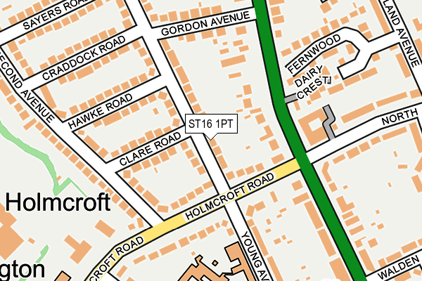 ST16 1PT map - OS OpenMap – Local (Ordnance Survey)