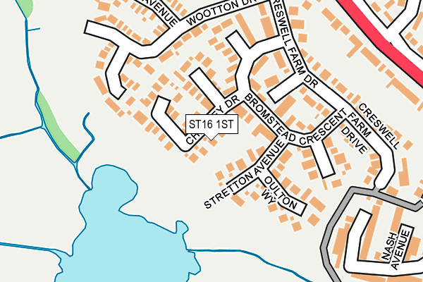 ST16 1ST map - OS OpenMap – Local (Ordnance Survey)