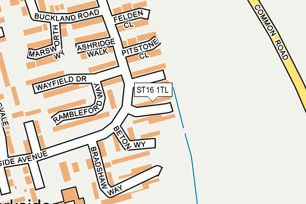 ST16 1TL map - OS OpenMap – Local (Ordnance Survey)