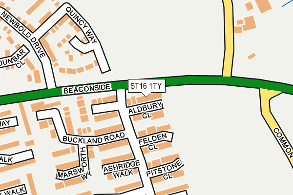 ST16 1TY map - OS OpenMap – Local (Ordnance Survey)