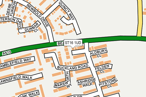 ST16 1UD map - OS OpenMap – Local (Ordnance Survey)