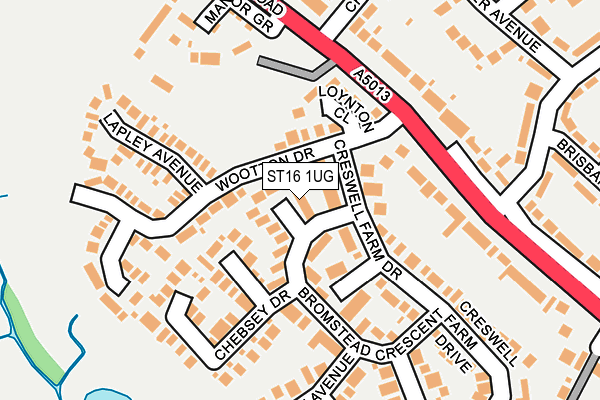 ST16 1UG map - OS OpenMap – Local (Ordnance Survey)