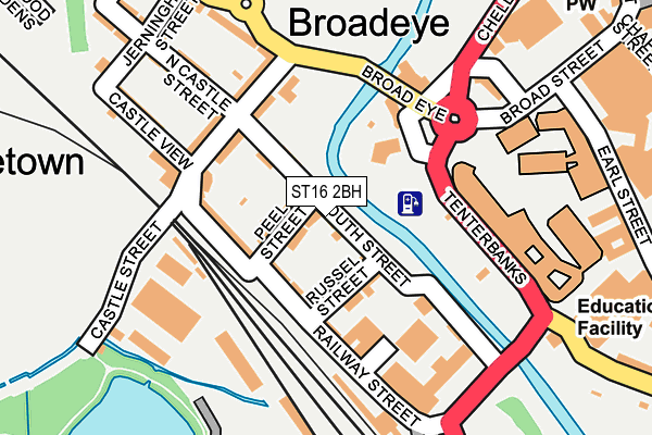 ST16 2BH map - OS OpenMap – Local (Ordnance Survey)