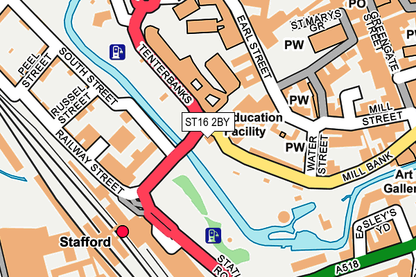 ST16 2BY map - OS OpenMap – Local (Ordnance Survey)