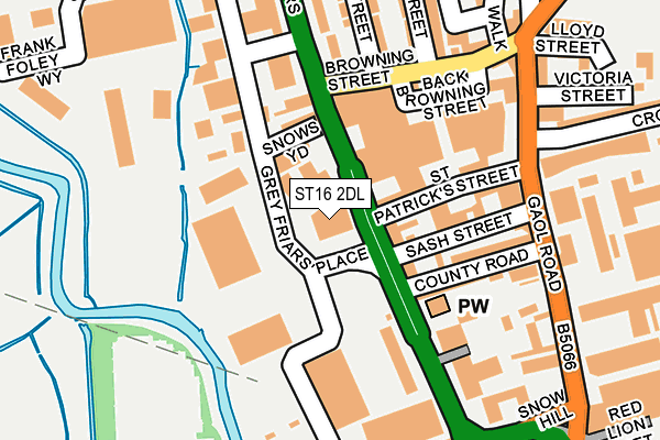 ST16 2DL map - OS OpenMap – Local (Ordnance Survey)