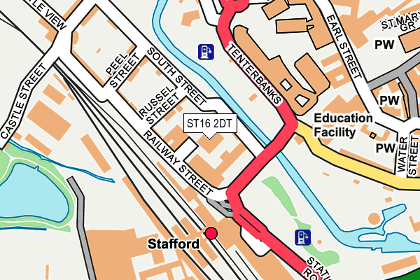 ST16 2DT map - OS OpenMap – Local (Ordnance Survey)