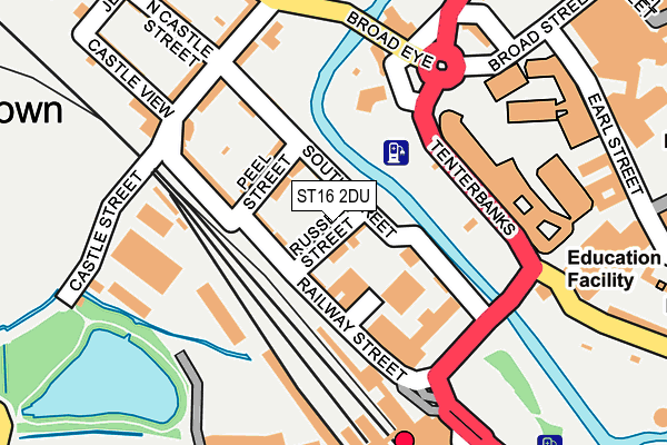 ST16 2DU map - OS OpenMap – Local (Ordnance Survey)