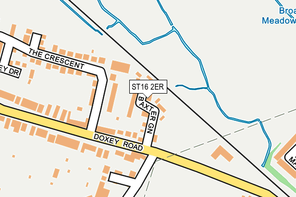ST16 2ER map - OS OpenMap – Local (Ordnance Survey)