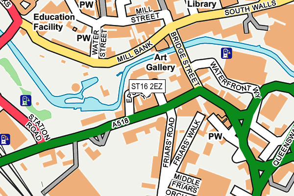 ST16 2EZ map - OS OpenMap – Local (Ordnance Survey)