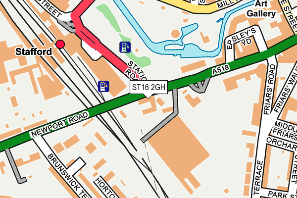 ST16 2GH map - OS OpenMap – Local (Ordnance Survey)