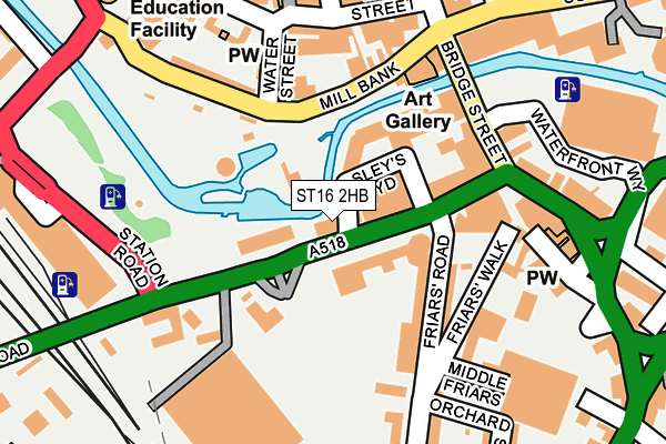 ST16 2HB map - OS OpenMap – Local (Ordnance Survey)
